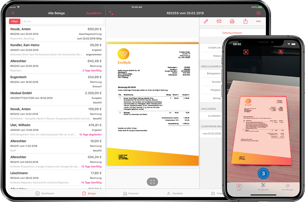 Lexware Office mobile Belege